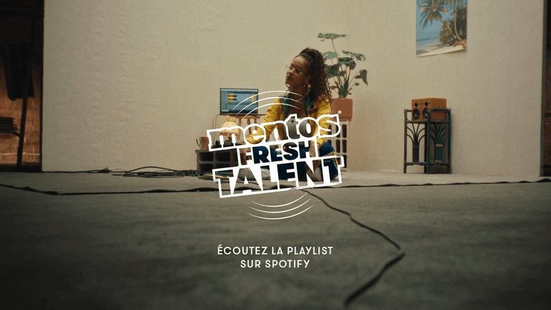 Mentos Fresh Talent artist recording music in studio