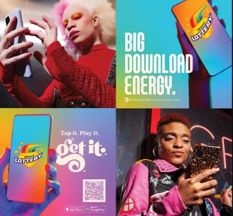 Illinois Lottery app campaign creatives