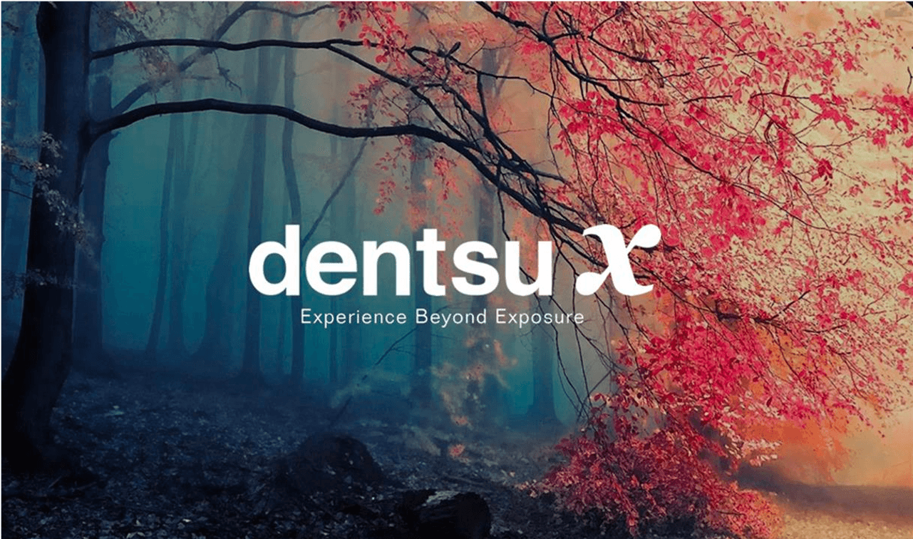 dentsu X brand identity visual 2020 launch
