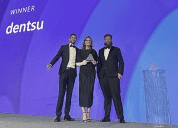 Dentsu team accepts Microsoft Advertising Generative AI Innovation Partner Award