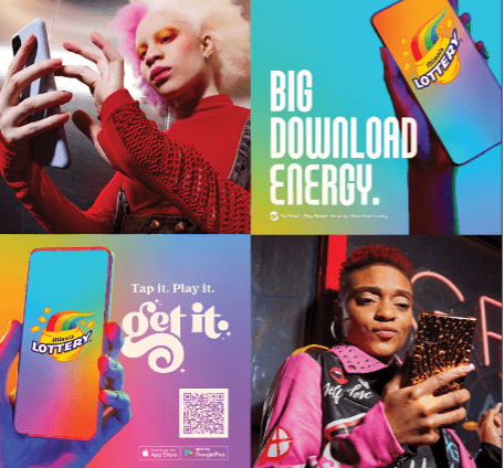 Illinois Lottery app campaign creatives