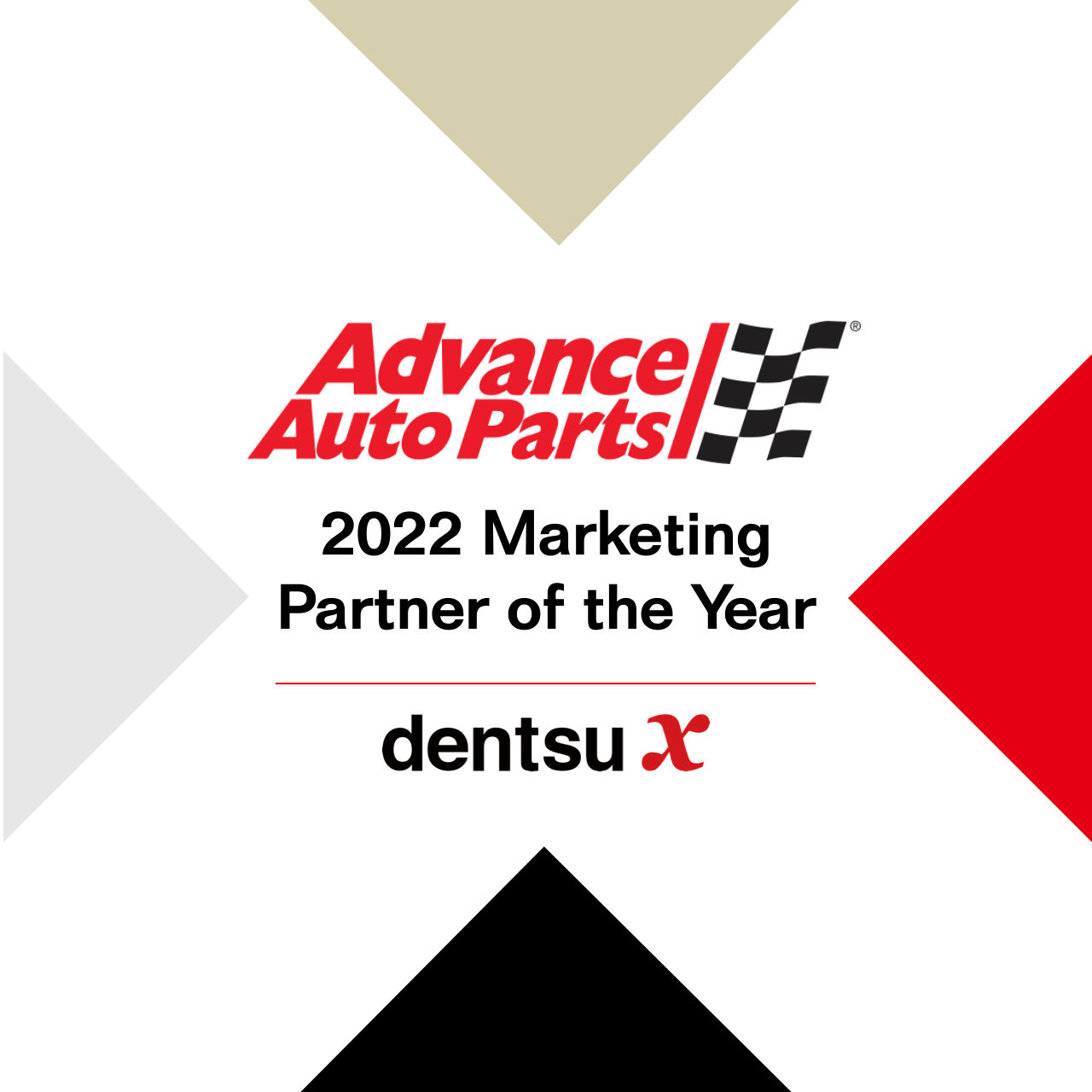 <p>dentsu X named Marketing Partner of the Year for their continued media partnership with Advance.</p>